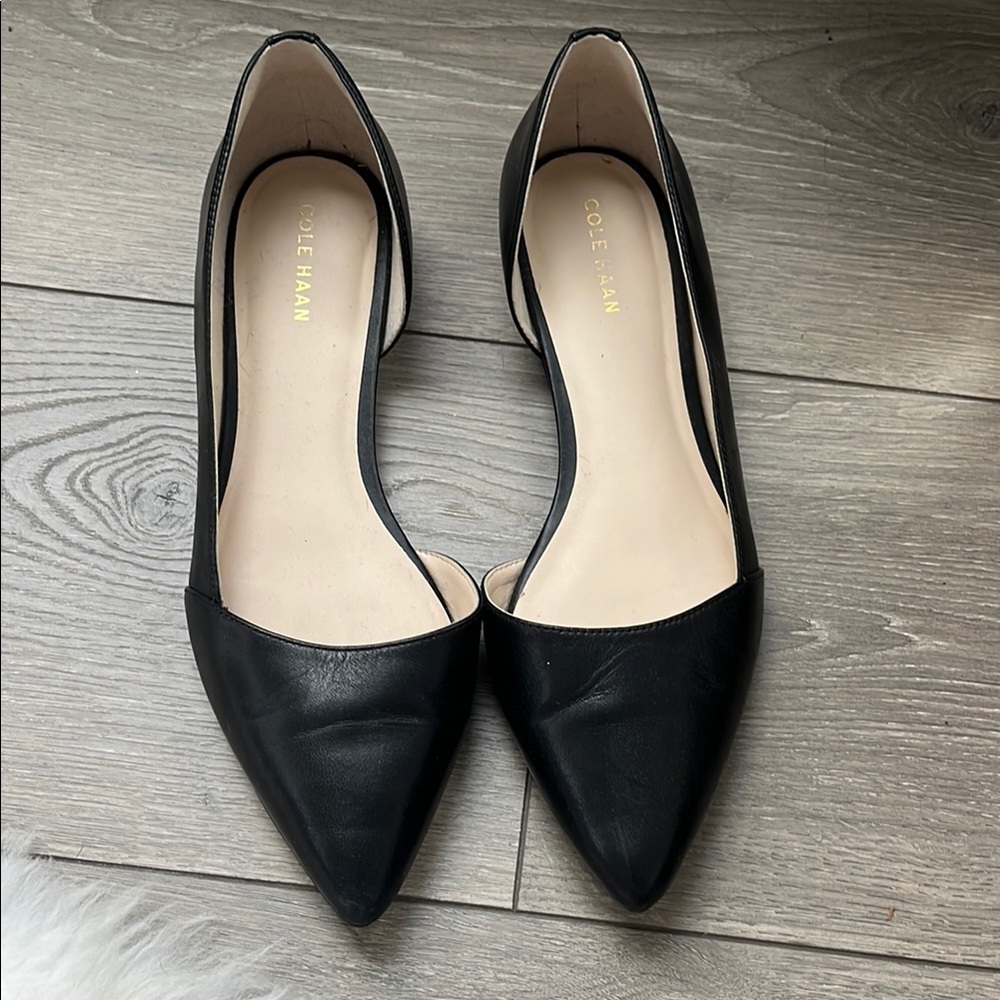 Cole Haan Women's Black Pointed Toe Flats